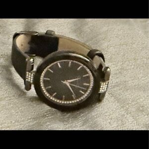 Jessica Simpson Black and Silver Women's Watch